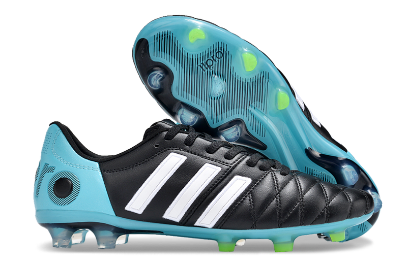 Chuteira Adidas Campo Adipure 11 Pro FG - Preto e Azul