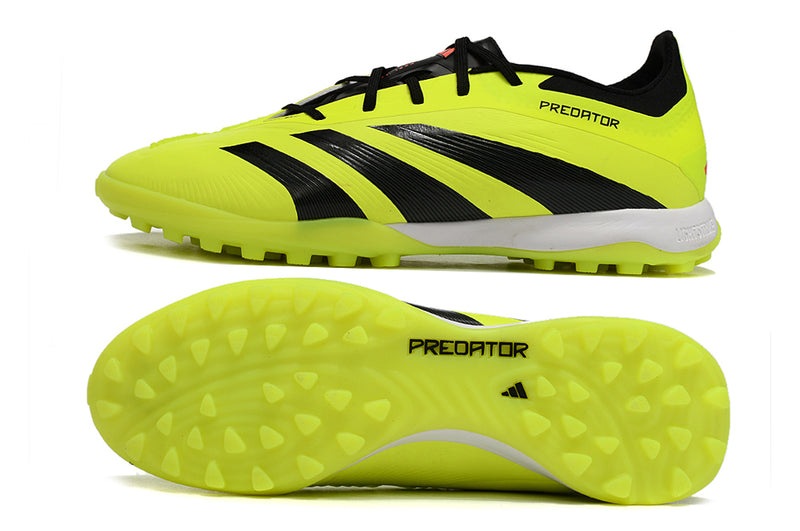 Chuteira Adidas Predator 24 Elite TF Society - Verde Neon e Preto