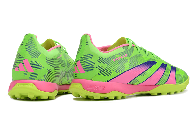 Chuteira Adidas Predator 24 Elite TF Society - Verde e Rosa