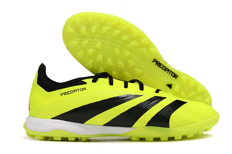 Chuteira Adidas Predator 24 Elite TF Society - Verde Neon e Preto