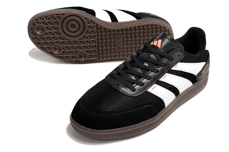 Chuteira Adidas Futsal Predator 24 League Low Freestyle - Preto e Branco