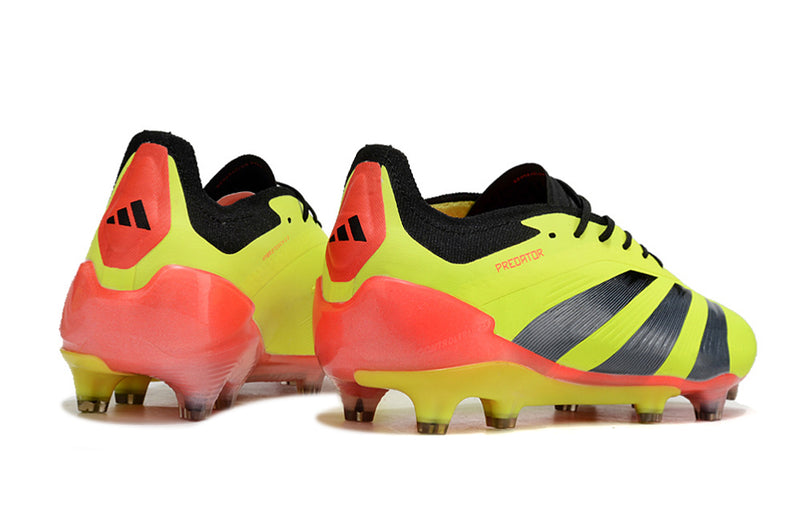 Chuteira Adidas Predator Elite FG Campo - Verde Neon/Preto/Vermelho