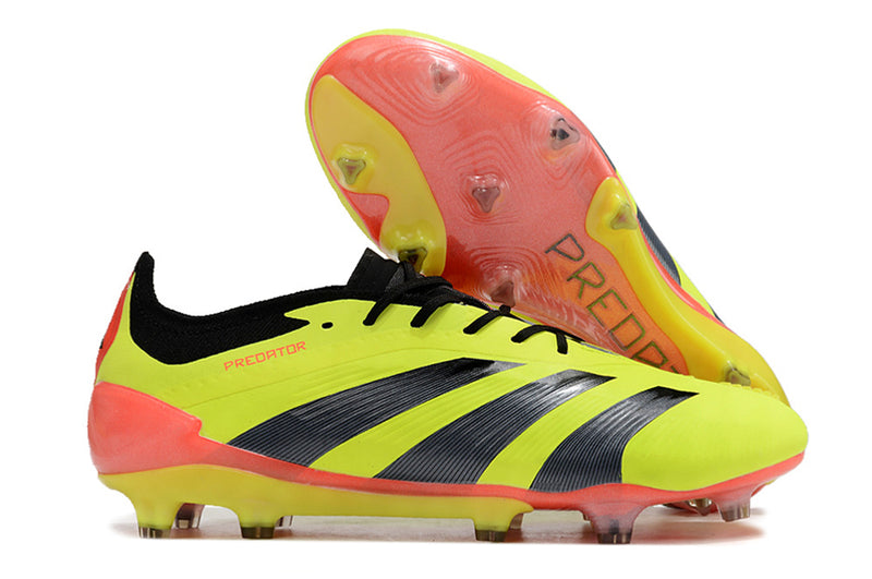 Chuteira Adidas Predator Elite FG Campo - Verde Neon/Preto/Vermelho