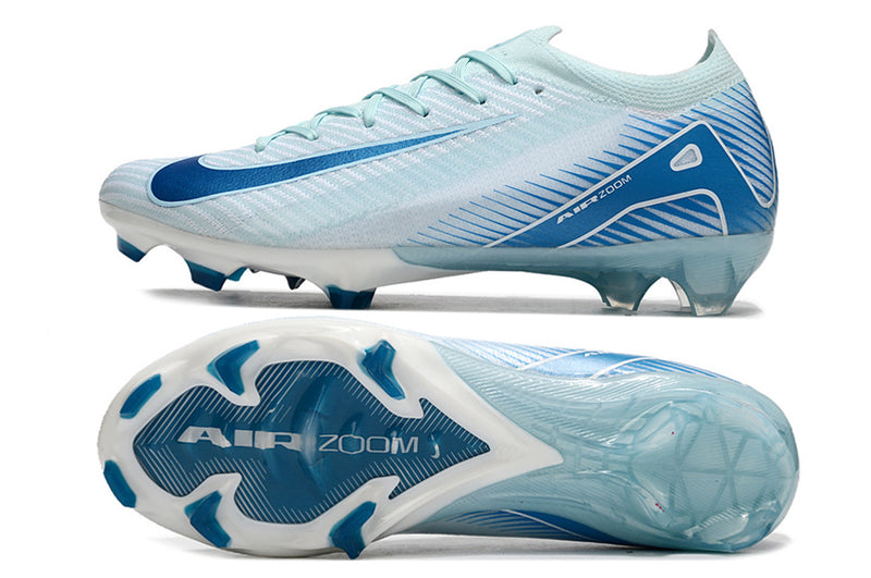 Chuteira Nike Air Zoom Mercurial Vapor 16 Elite FG Campo - Azul e Branco