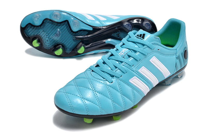 Chuteira Adidas Campo Adipure 11 Pro FG - Azul e Branco