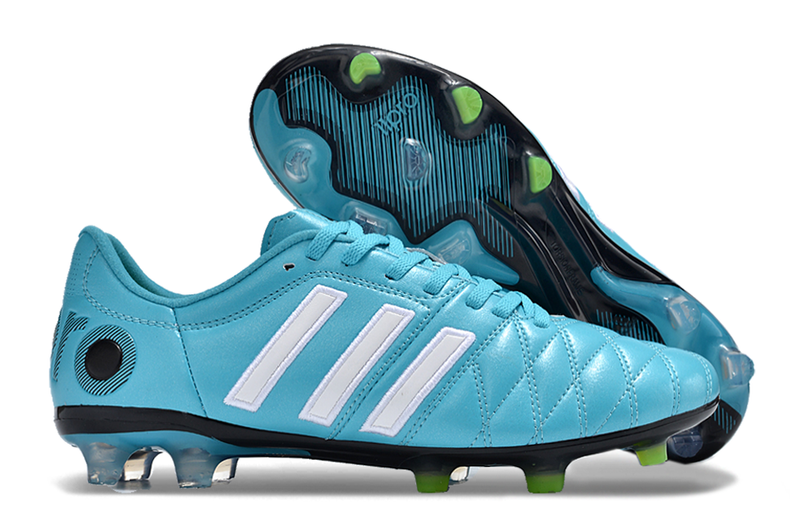 Chuteira Adidas Campo Adipure 11 Pro FG - Azul e Branco