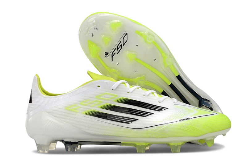 Chuteira Adidas Campo F50 Elite FG - Branco/Verde