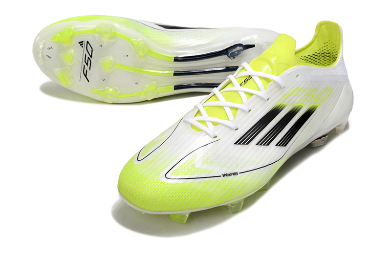 Chuteira Adidas Campo F50 Elite FG - Branco/Verde