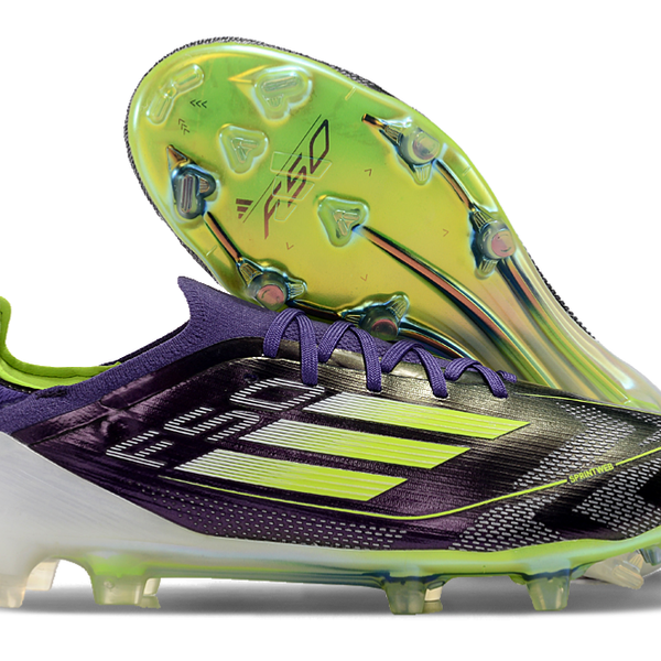 Chuteira Adidas F50 Elite Fast Reborn Campo Roxo e Verde