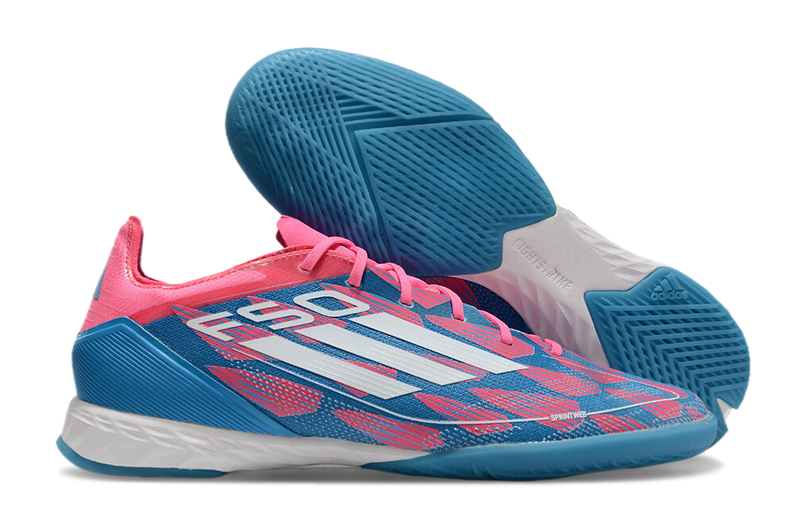 Chuteira Adidas Futsal F50 PRO IC - Rosa/Azul