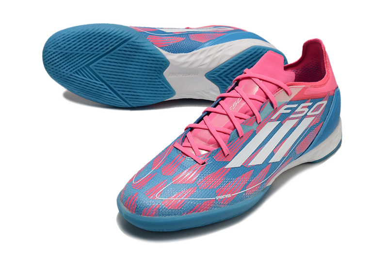 Chuteira Adidas Futsal F50 PRO IC - Rosa/Azul