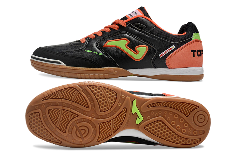 Chuteira Futsal Joma Top Flex Rebound - Preto/Laranja