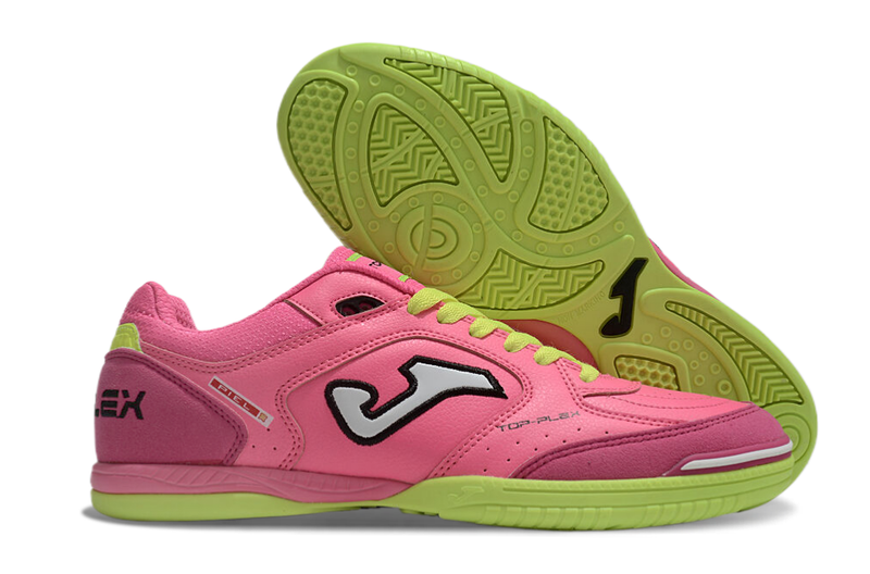 Chuteira Futsal Joma Top Flex Rebound - Rosa/Verde