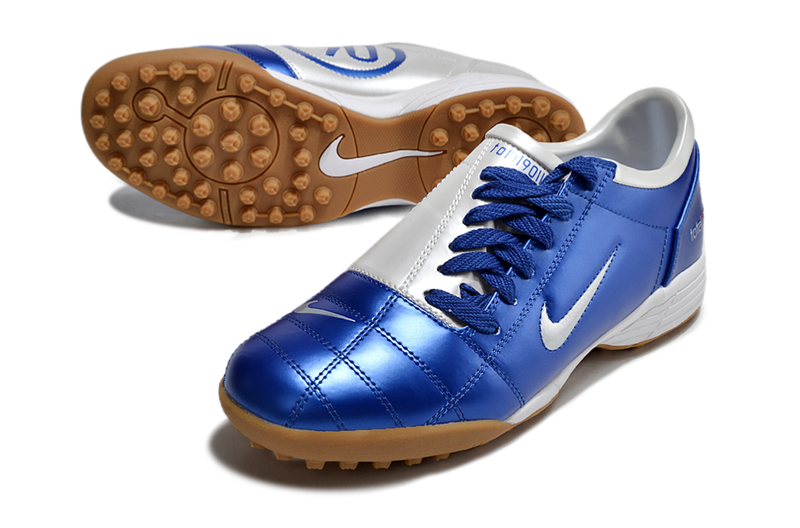 Chuteira Nike Total 90 Society TF - Azul/Branco