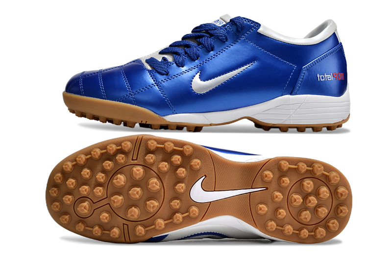 Chuteira Nike Total 90 Society TF - Azul/Branco