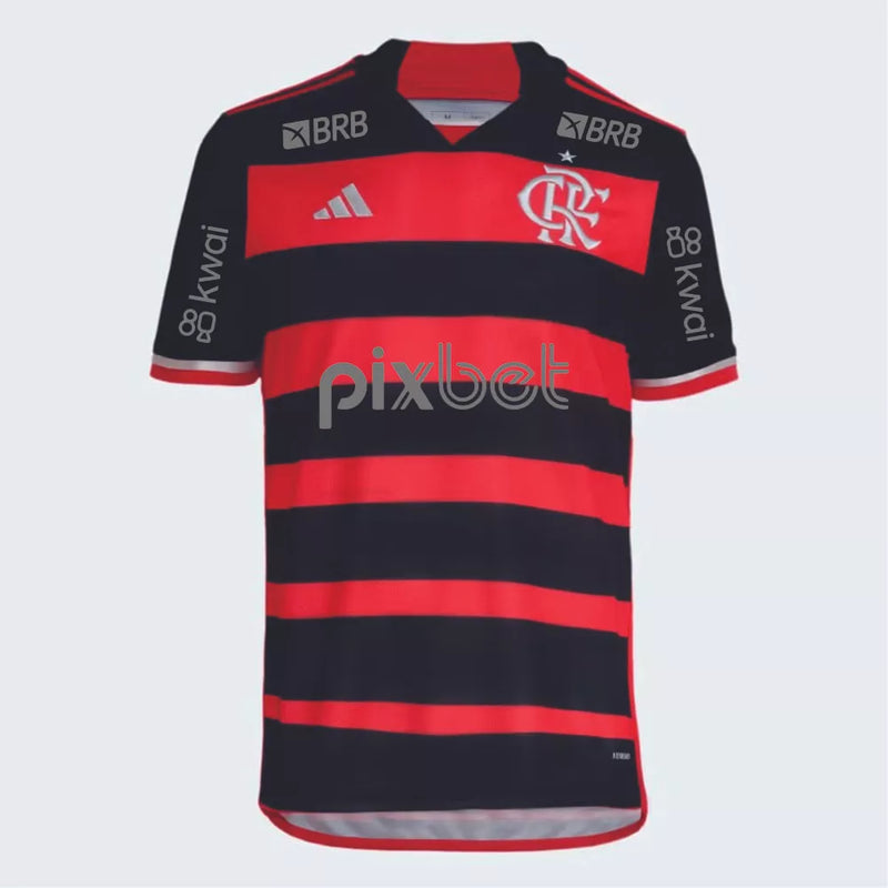 Camisa Flamengo I 2024/25 Masculina com Patrocínios, Camisa do Flamengo