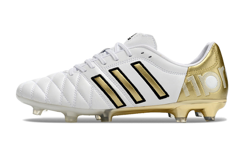 Chuteira Adidas Campo Adipure 11 Pro FG Toni Kross - Branco e Dourado