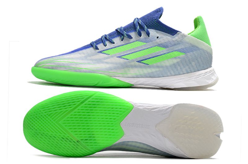 Chuteira Adidas X SpeedFlow .1 IC Futsal - Cinza/Verde/Azul - Imperial Outlet 