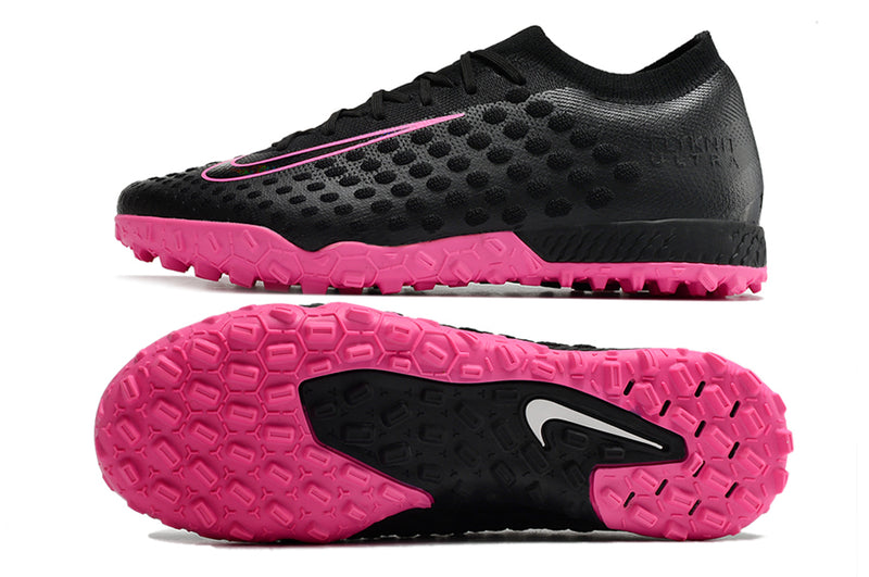 Chuteira Nike Society Phantom Ultra Venom TF - Preto/Rosa